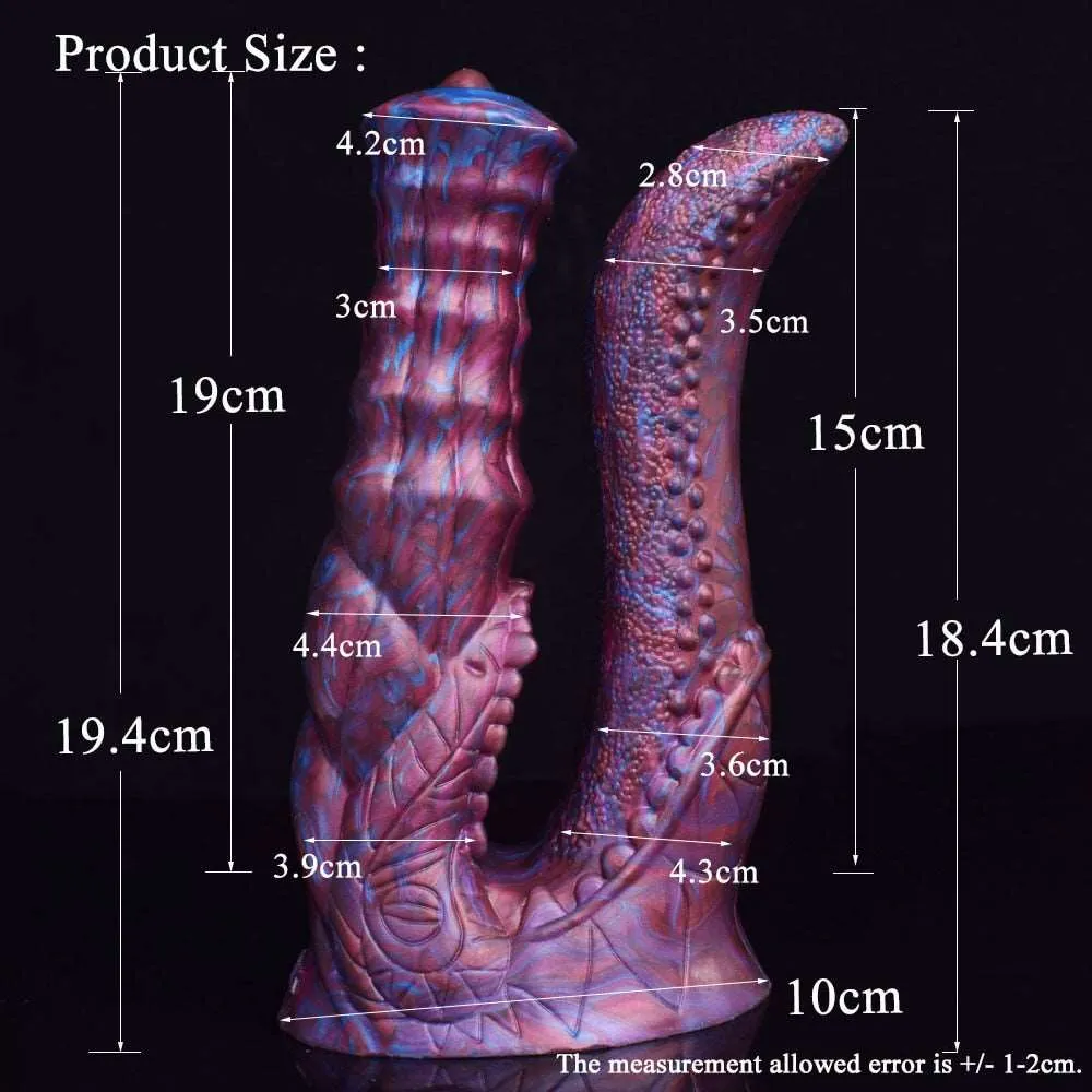 👾 😈 Ophira - Monster Double Penetration Dildo, Tentacle Butt Plug