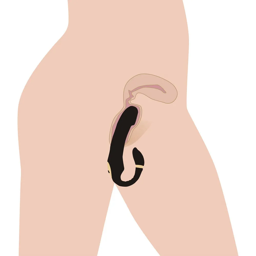10X Pleasure Pose Come Hither Silicone Vibrator with Poseable Clit Stimulator