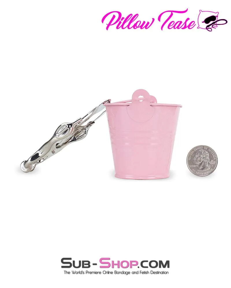 1780M      Funishment Clover Nipple Clamps with Pink Weight Buckets