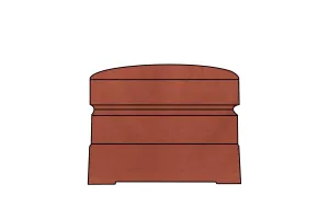 Albany | Footstool Extra Loose Cover | Kingston Dark Terracotta