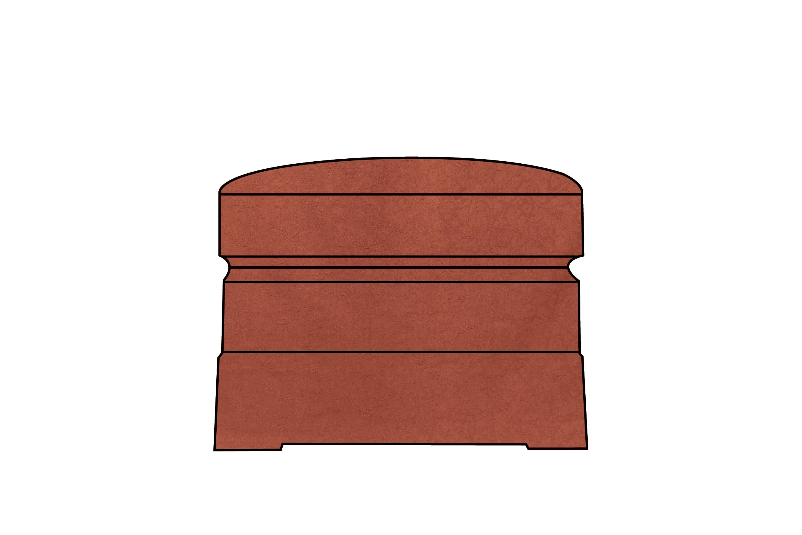 Albany | Footstool Extra Loose Cover | Kingston Dark Terracotta