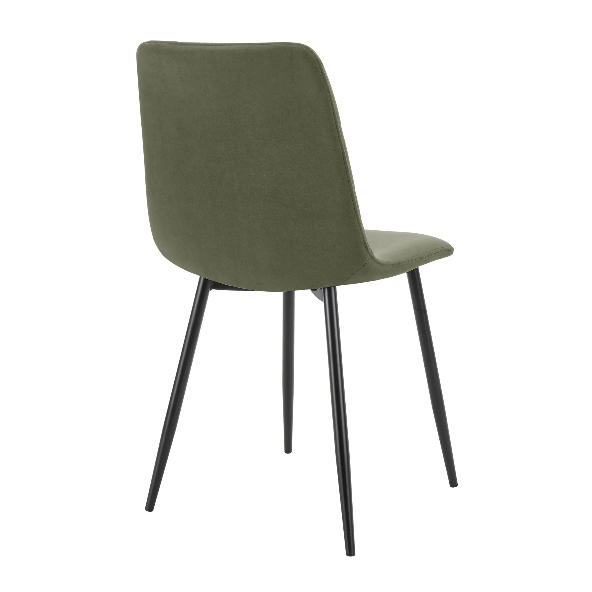 Annie Set Of 2 Dining Chairs - Velvet - Sage Green