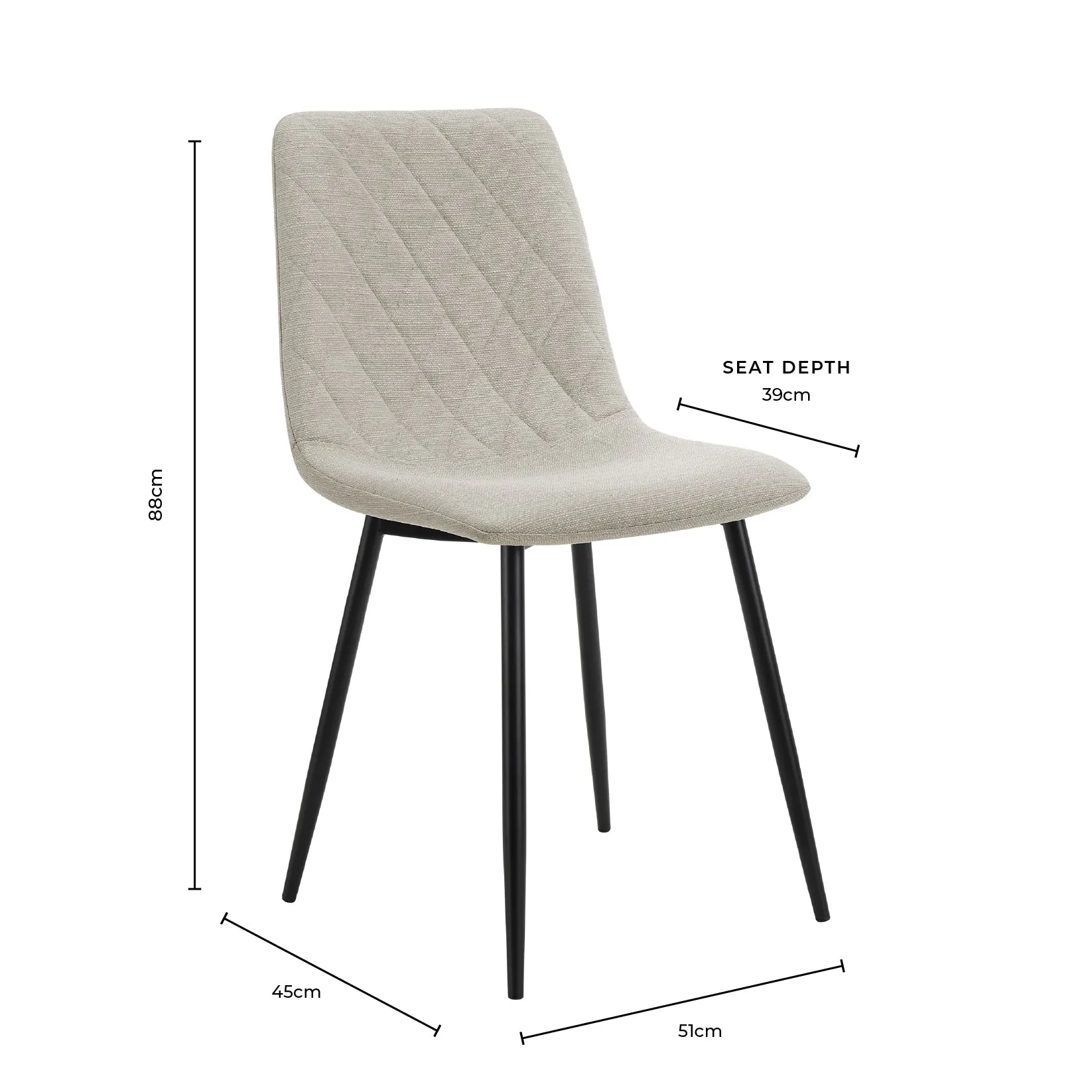 Annie Set Of 2 Dining Chairs - Velvet - Sage Green