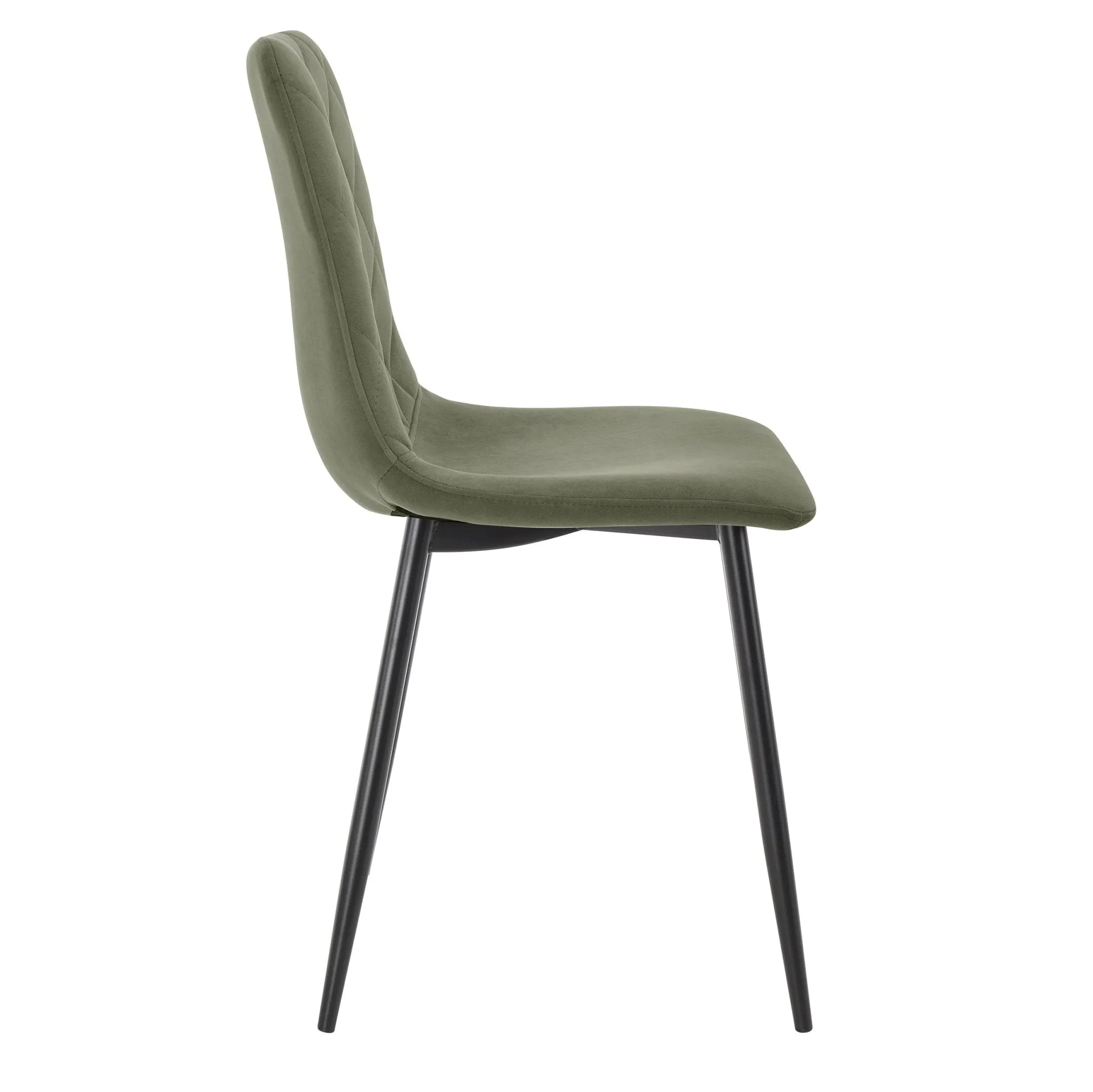 Annie Set Of 2 Dining Chairs - Velvet - Sage Green