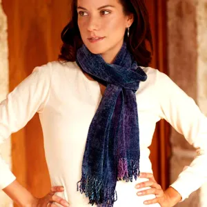 Bamboo Rayon Chenille Scarf Handwoven - Winds of Atitlan | NOVICA