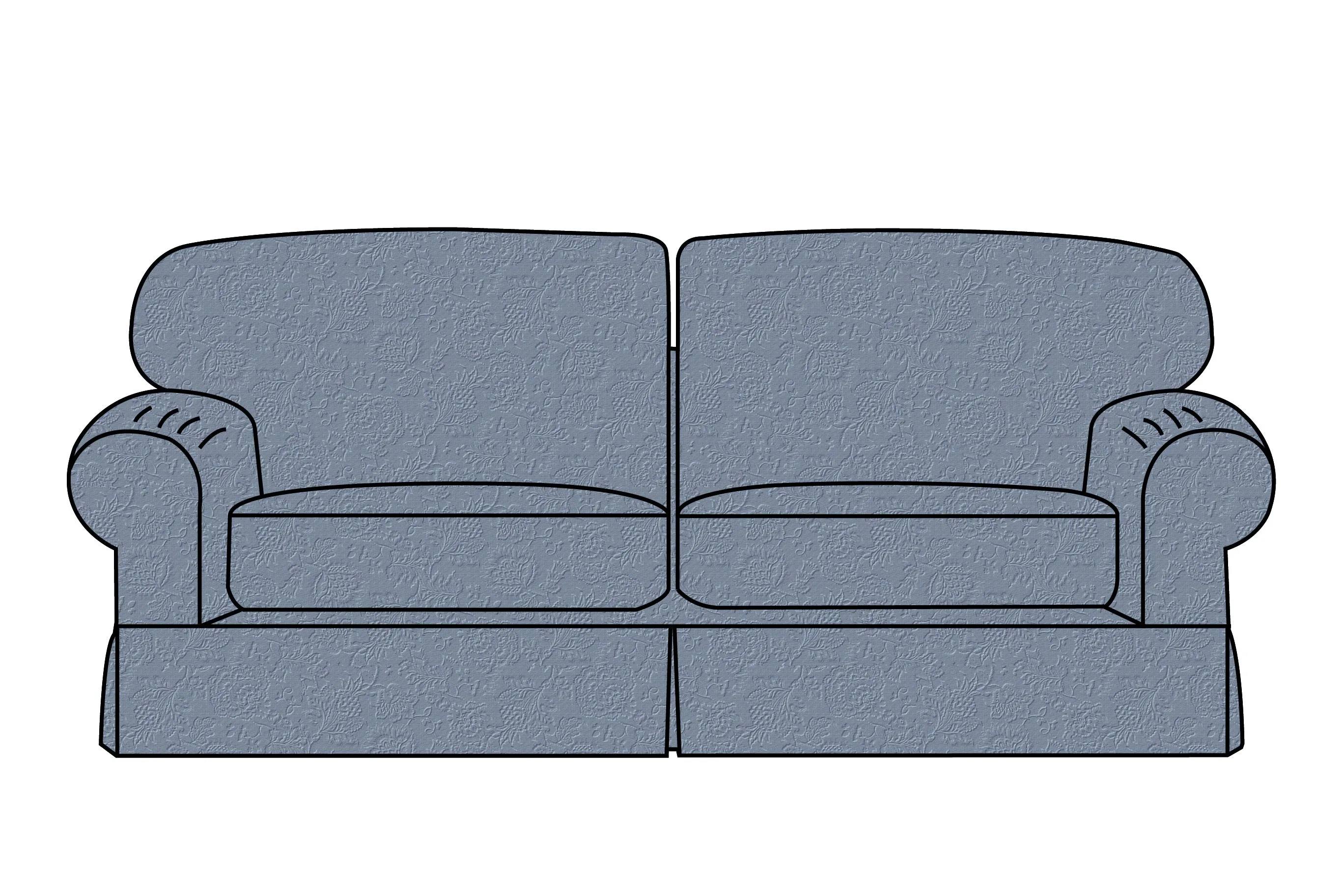 Banbury | 4 Seater Extra Loose Cover | Shaftesbury Cornflower Blue