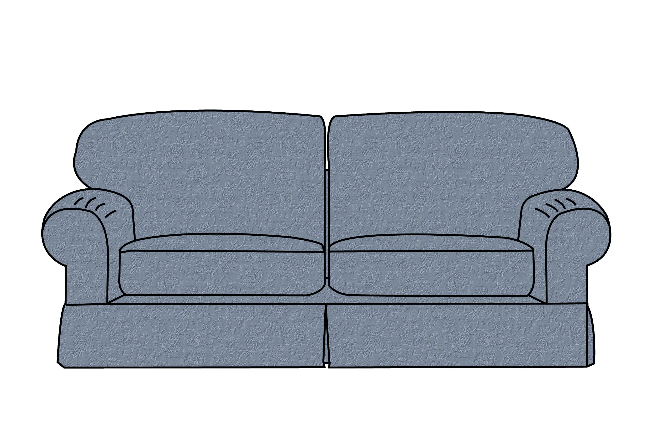 Banbury | Midi Extra Loose Cover | Shaftesbury Cornflower Blue
