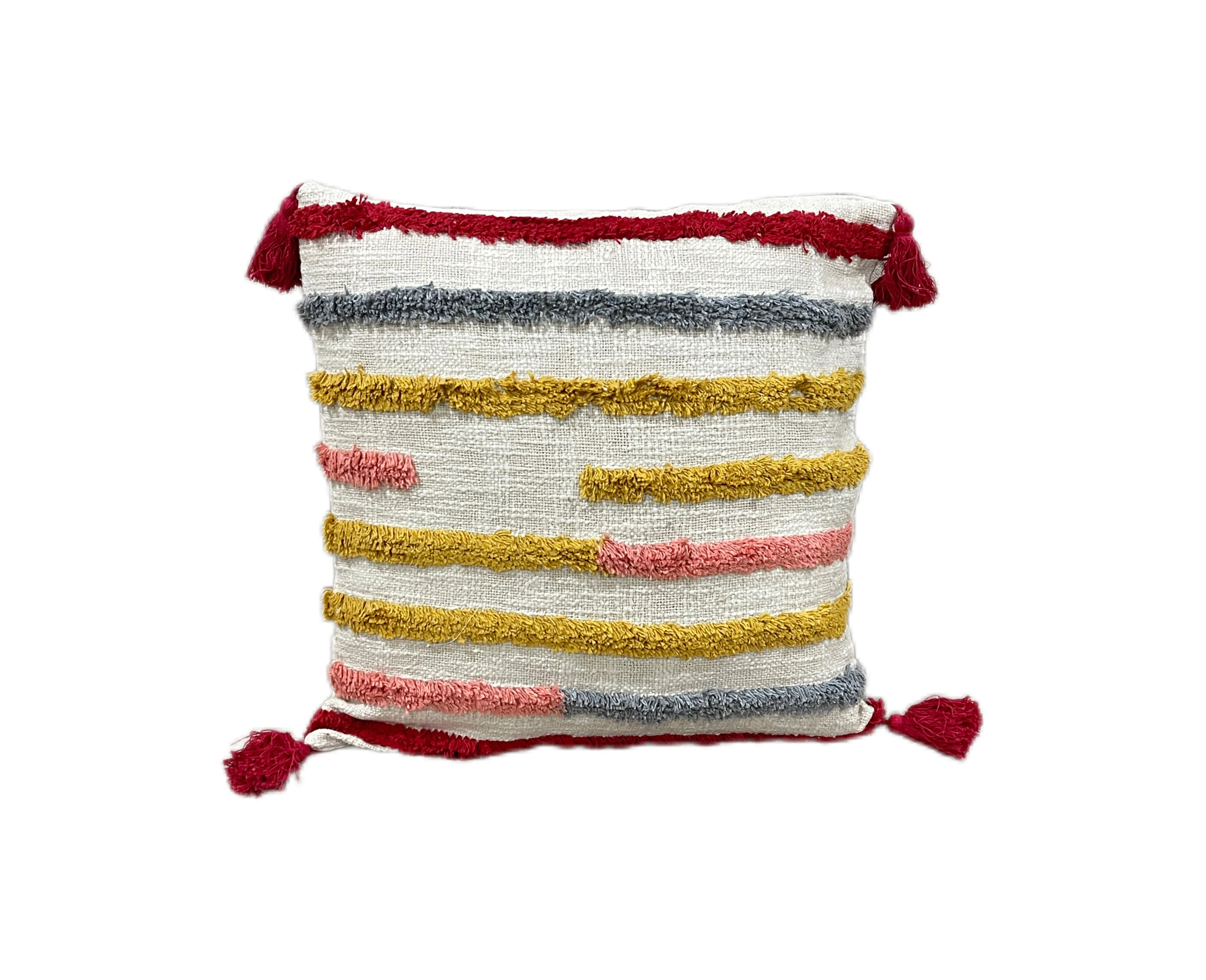 Beautiful Boho Cotton Tufted Cushion Cover - 40cm
