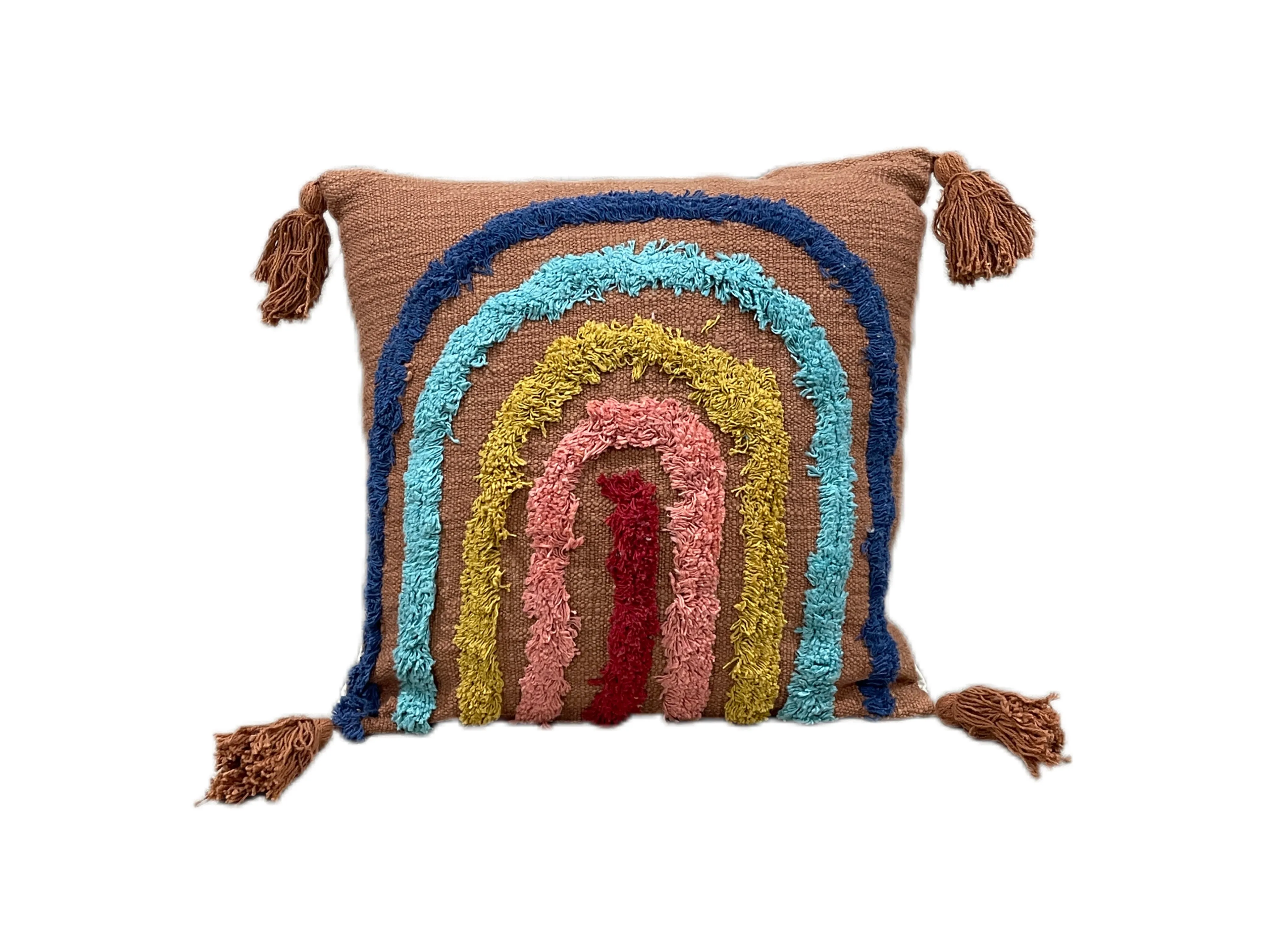 Beautiful Boho Cotton Tufted Cushion Cover - 40cm