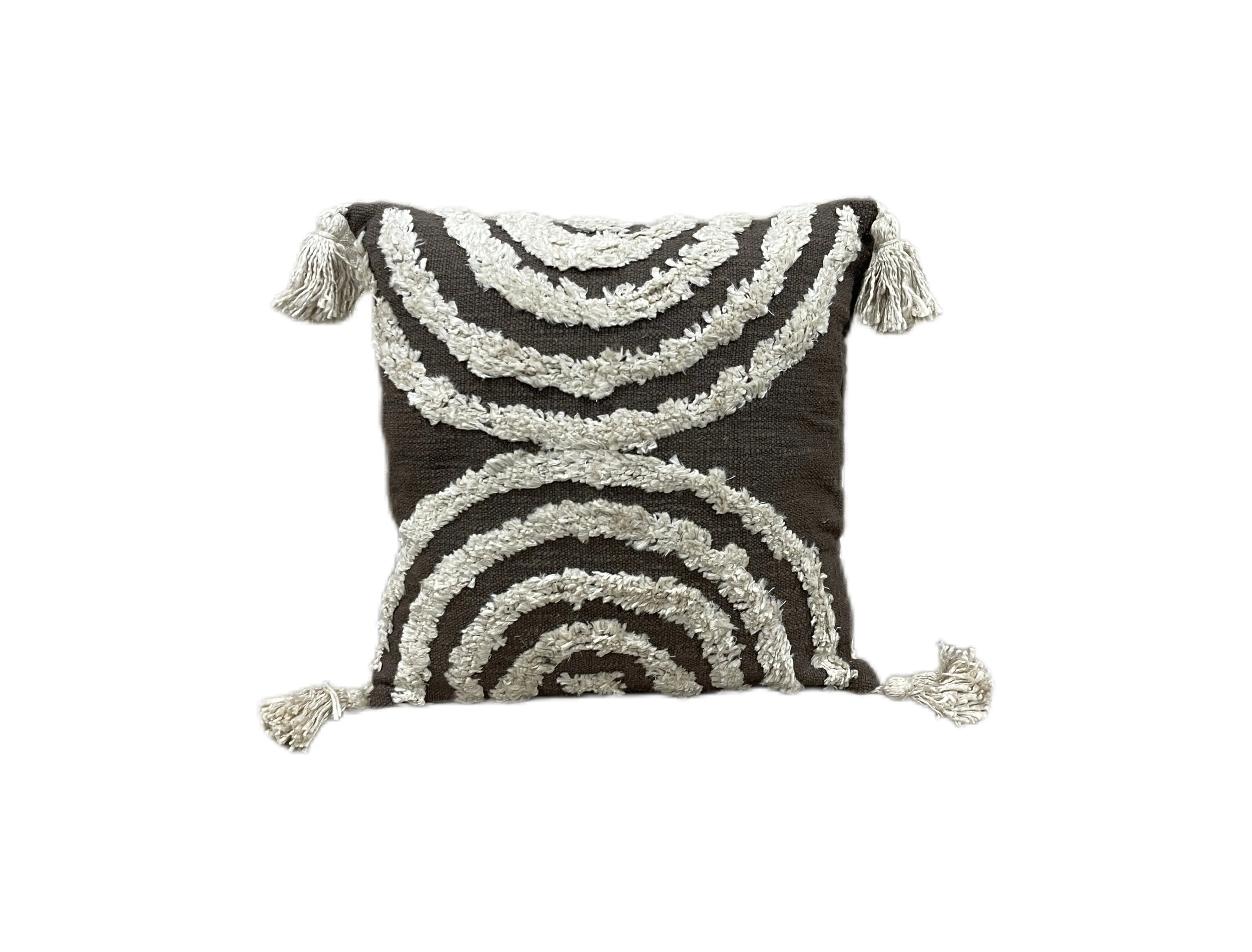 Beautiful Boho Cotton Tufted Cushion Cover - 40cm