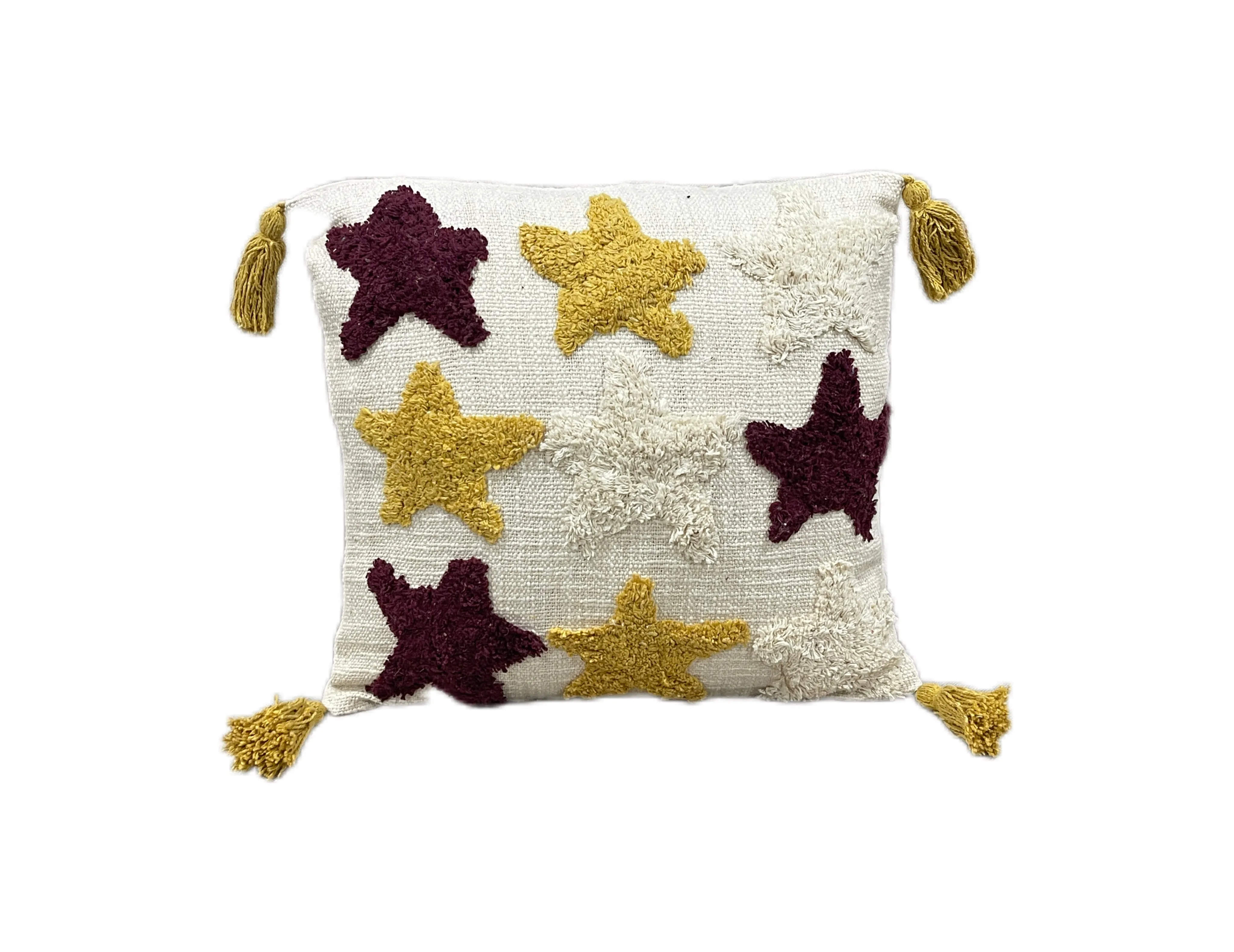 Beautiful Boho Cotton Tufted Cushion Cover - 40cm