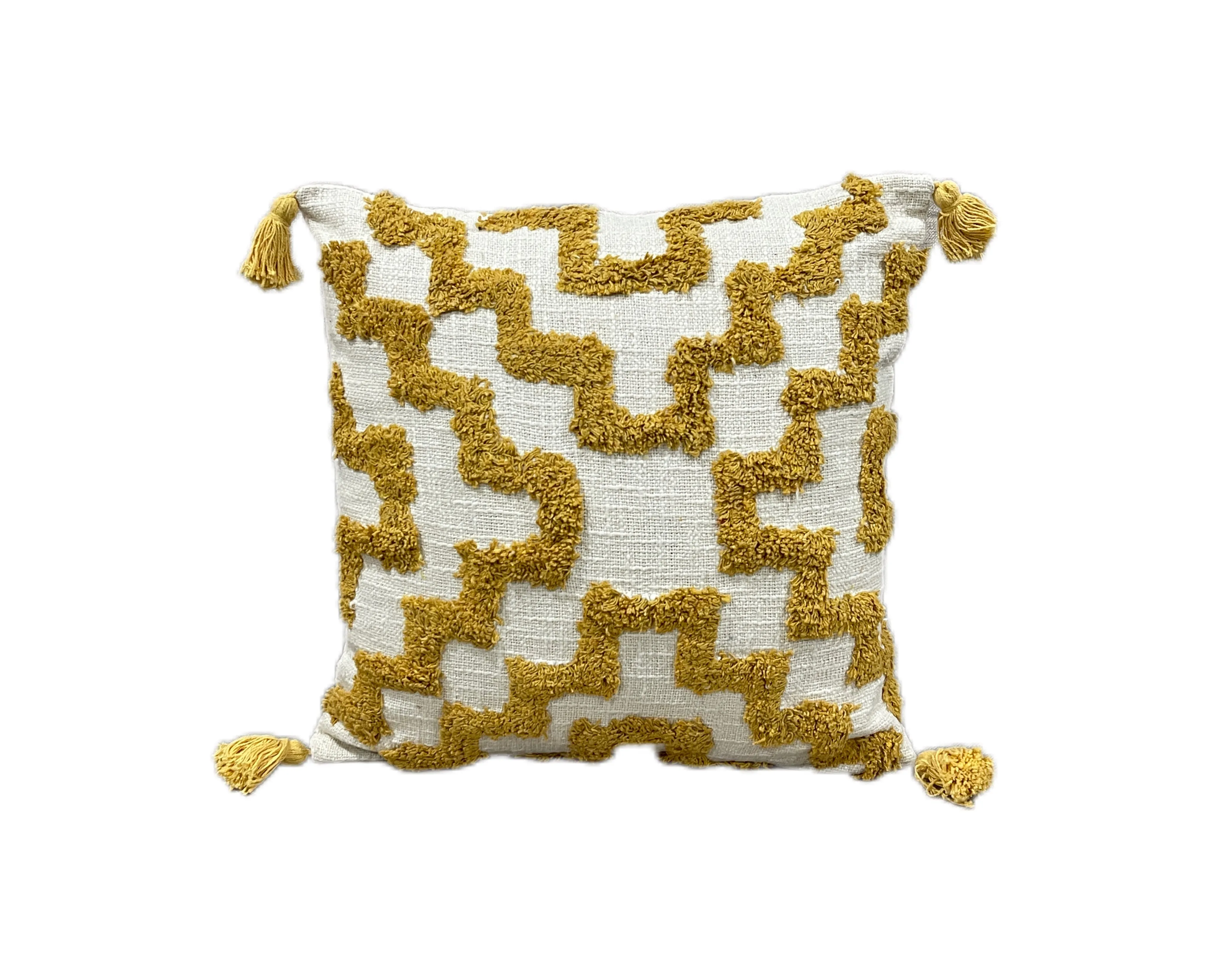 Beautiful Boho Cotton Tufted Cushion Cover - 40cm