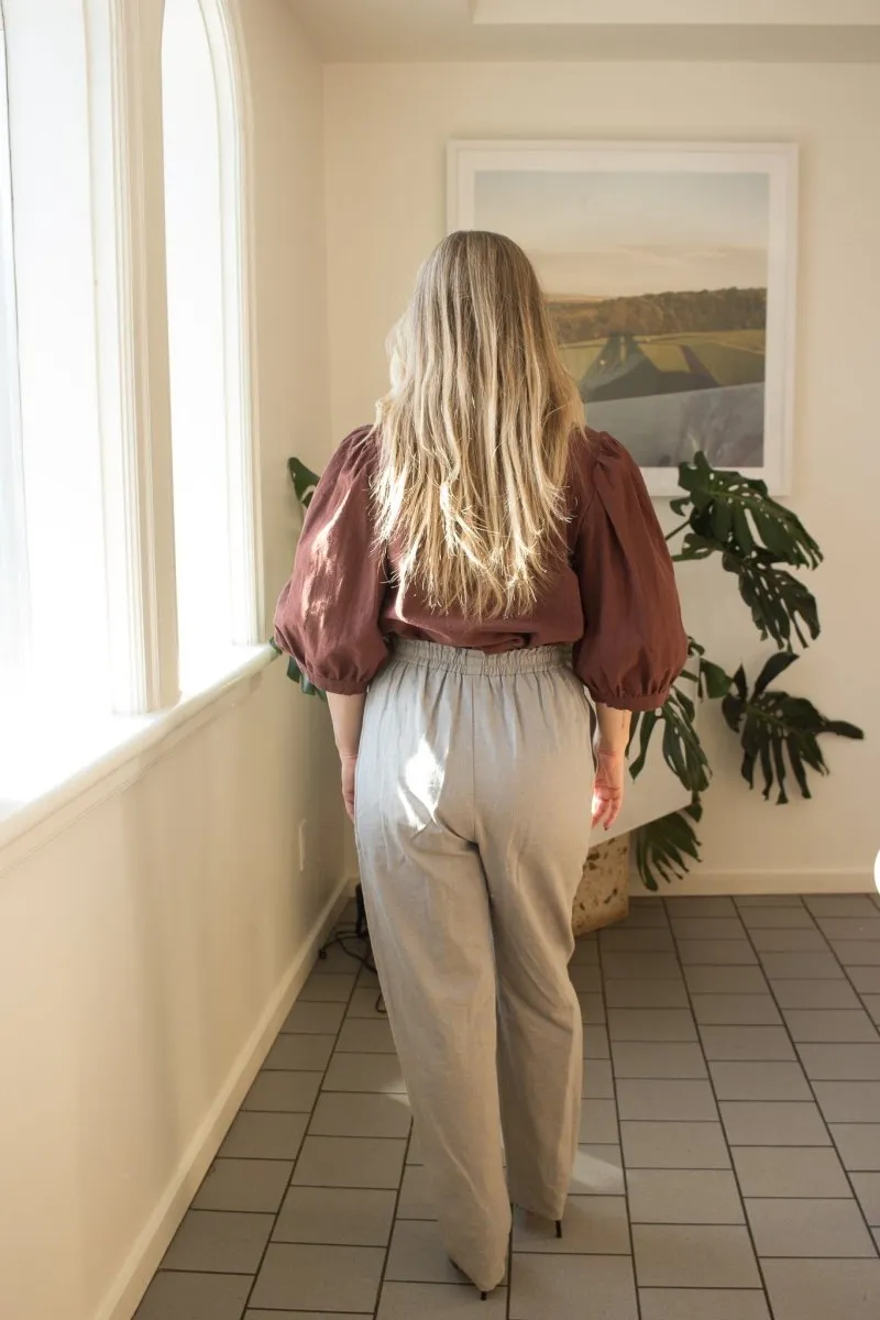 Birds of North America Serin Blouse - Cocoa (Online Exclusive)