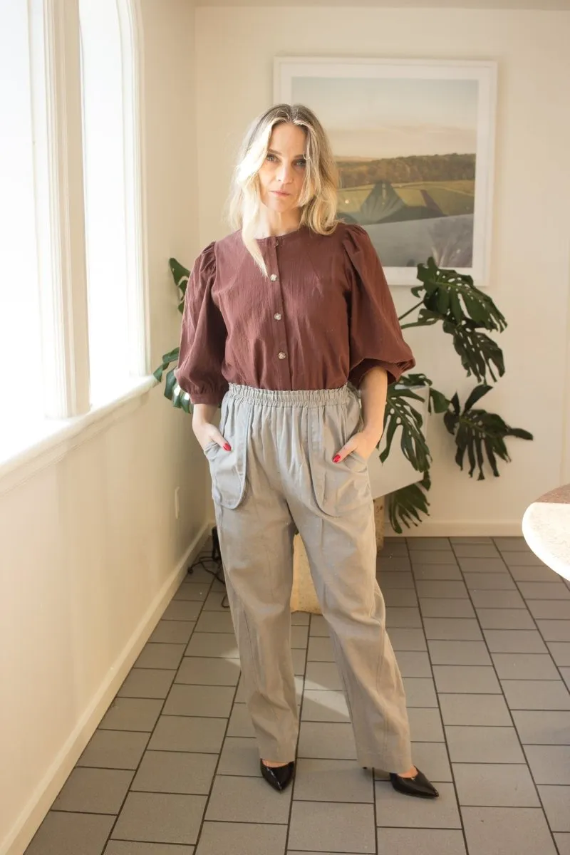 Birds of North America Serin Blouse - Cocoa (Online Exclusive)