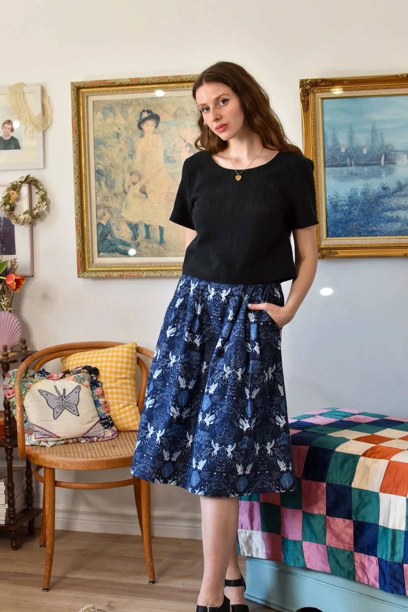 Birds of North America Water Witch Skirt - Night Pegasus (Online Exclusive)