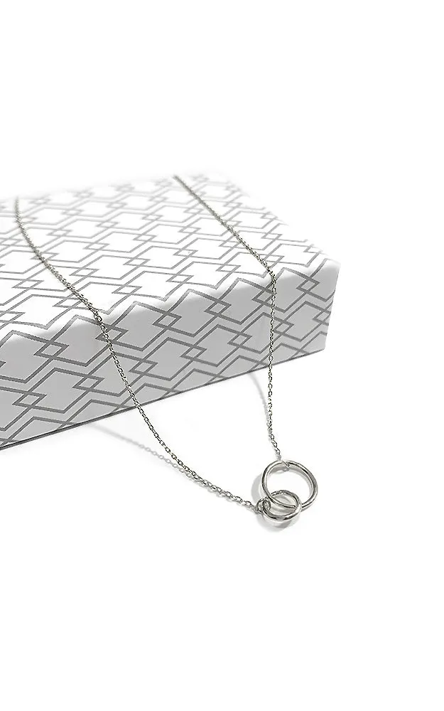 BJNA031RH Rhodium "Unbreakable" Pendant Necklace
