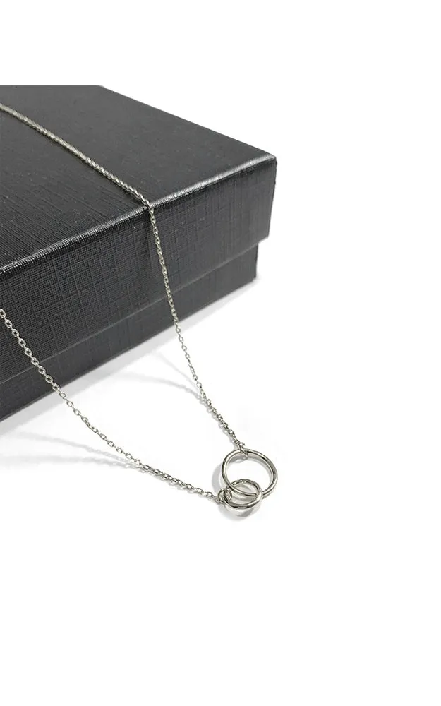 BJNA031RH Rhodium "Unbreakable" Pendant Necklace