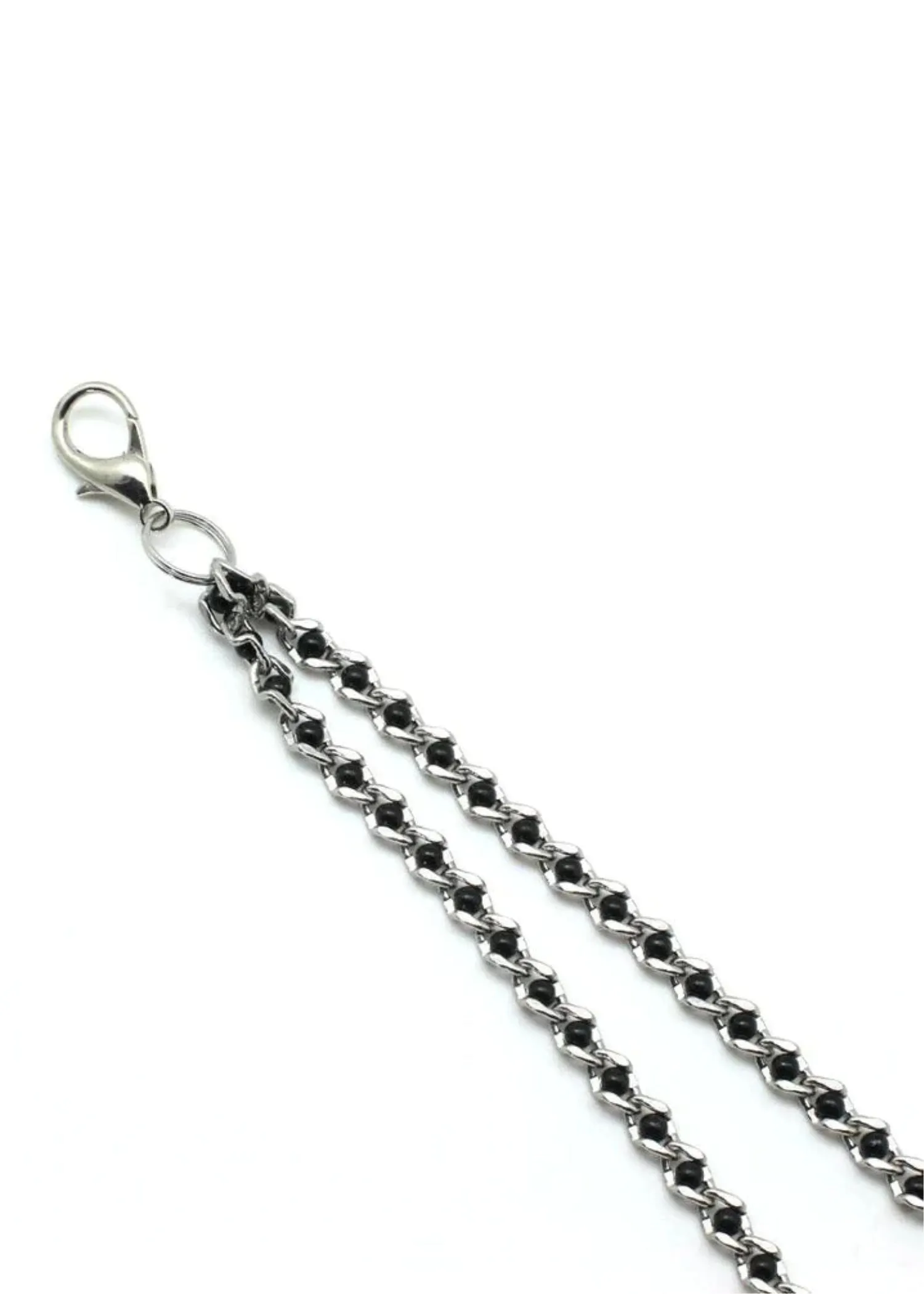 Black Bead Chains and Nipple Clamps (Silver)