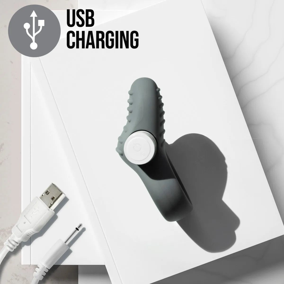 Blush Noje Slate Rechargeable Vibrating Cock Ring
