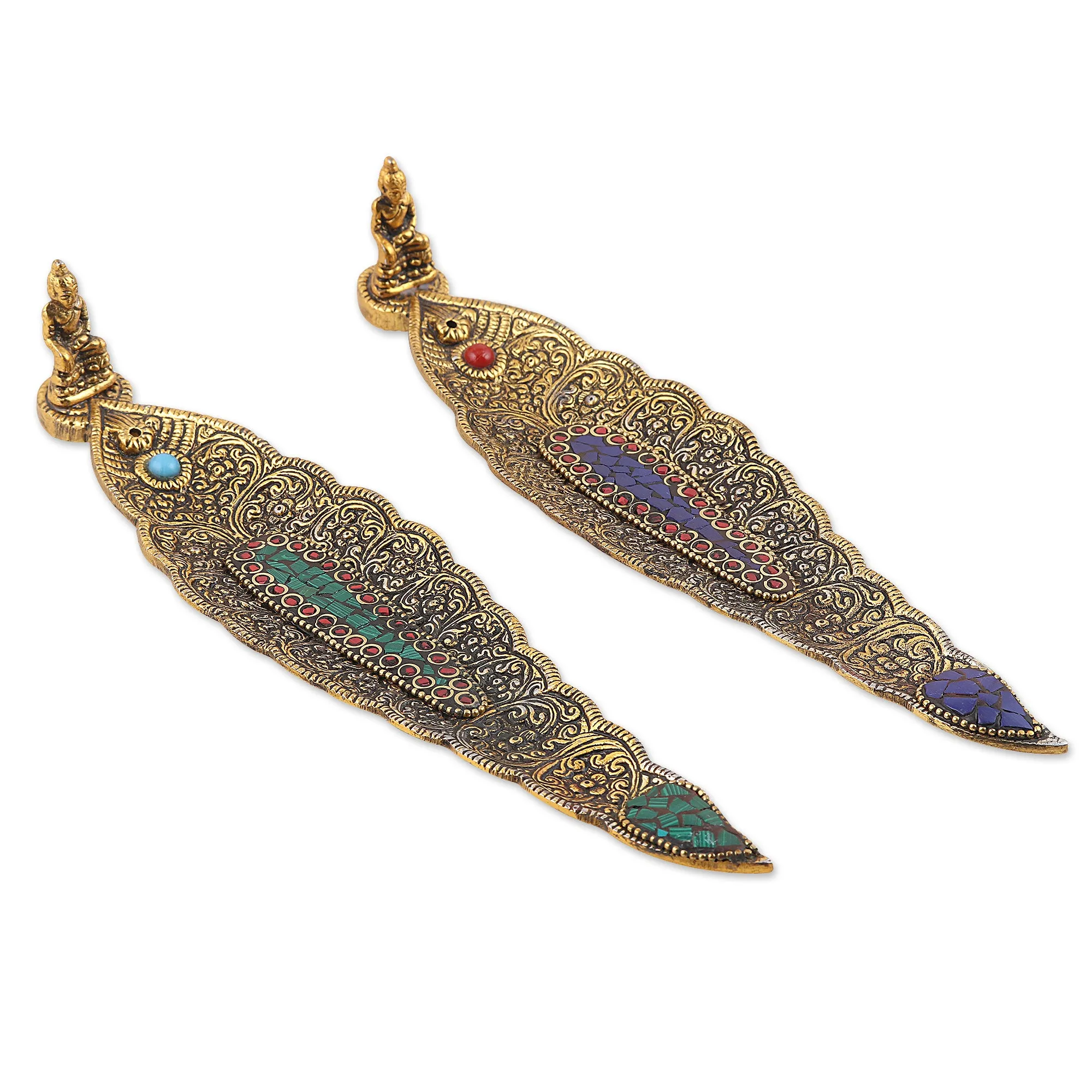 Brass Incense Holders with Antique Finish  - Buddha's Nature