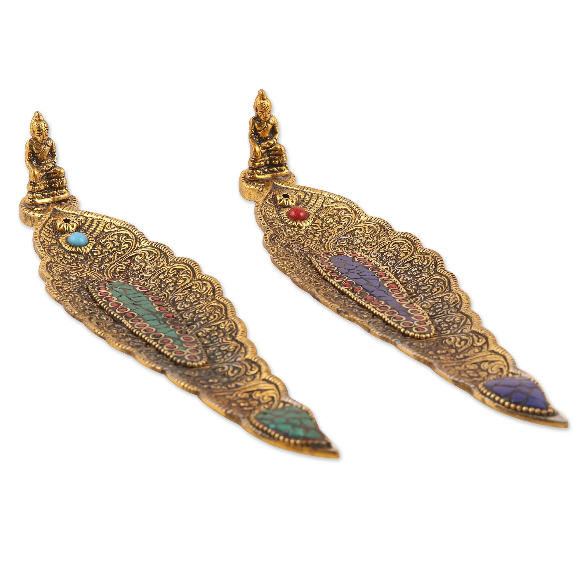 Brass Incense Holders with Antique Finish  - Buddha's Nature