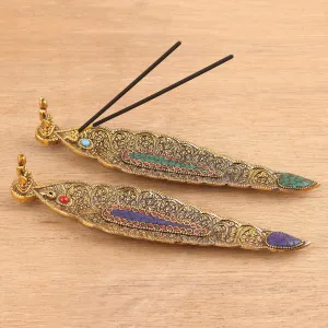 Brass Incense Holders with Antique Finish  - Buddha's Nature