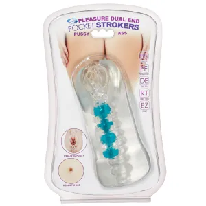 CLOUD 9 DOUBLE ENDED BEADED STROKER CLEAR