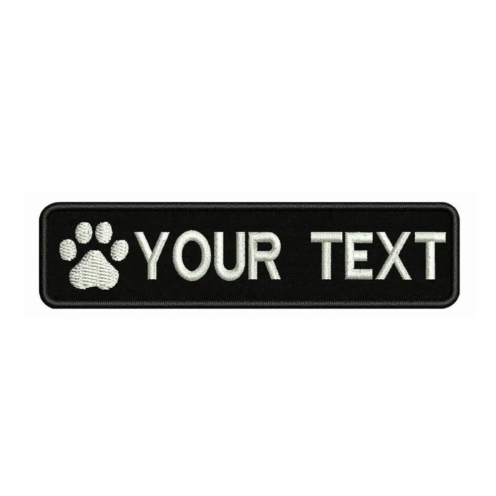 Custom Dog Paw Embroidery Patch: Personalized Pet Style