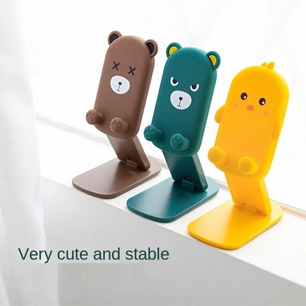 Cute Cartoon Design Multi-Angle Adjustable Foldable Mobile Stand - H02731