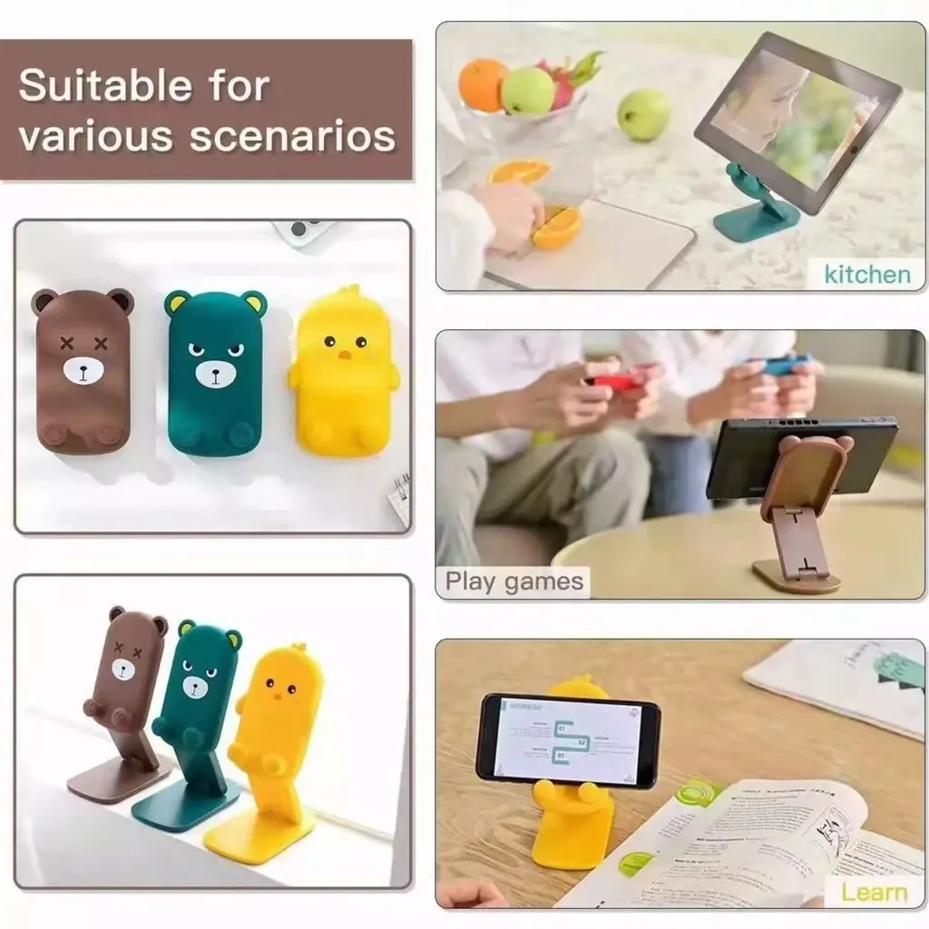 Cute Cartoon Design Multi-Angle Adjustable Foldable Mobile Stand - H02731