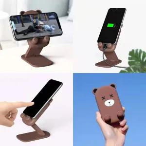 Cute Cartoon Design Multi-Angle Adjustable Foldable Mobile Stand - H02731