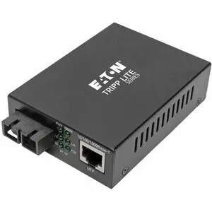 Eaton Tripp Lite Series Gigabit Multimode Fiber to Ethernet Media Converter, POE  - 10/100/1000 SC, 1310 nm, 2 km (1.2 mi.)