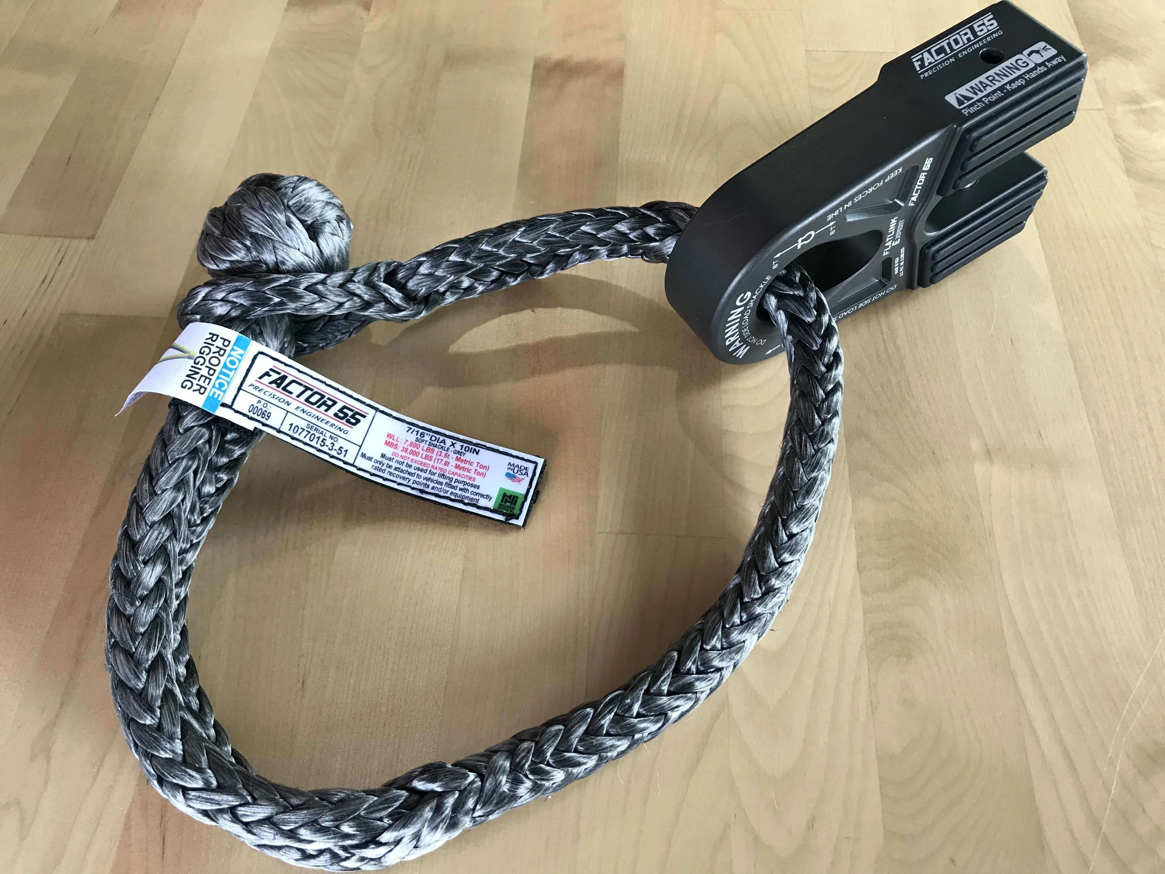 Factor 55 Standard Duty Soft Shackle - 10″