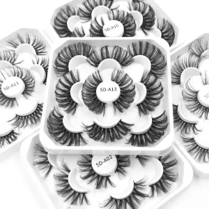Five pairs set with extended false eyelashes
