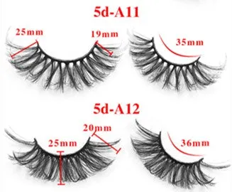 Five pairs set with extended false eyelashes
