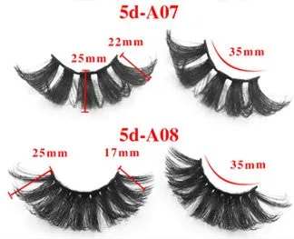 Five pairs set with extended false eyelashes