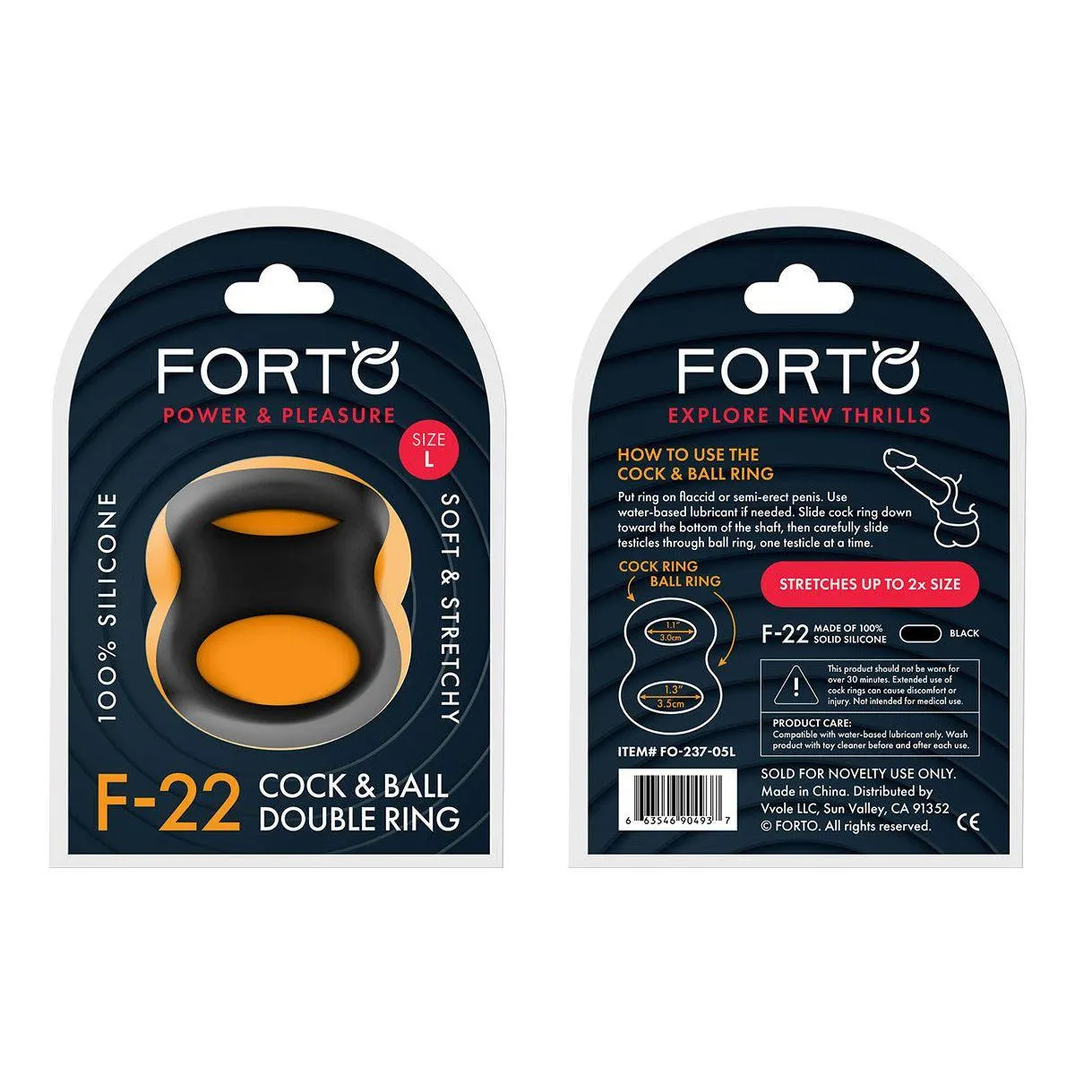 FORTO F-22 57-60mm D-Ring - Black