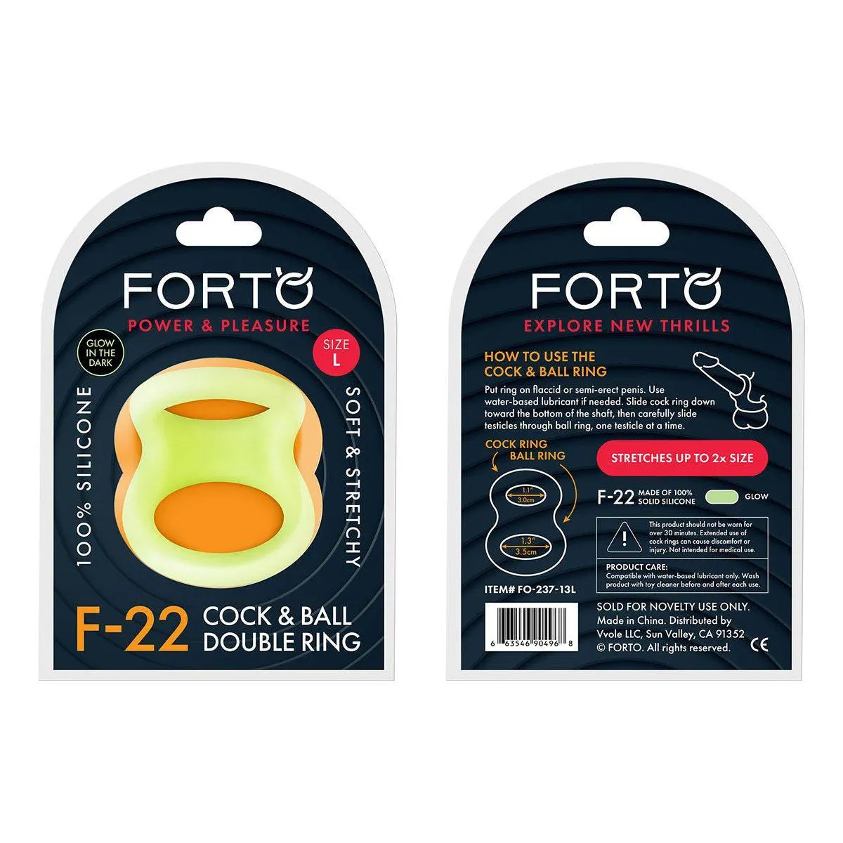 FORTO F-22 57-60mm D-Ring - Glow