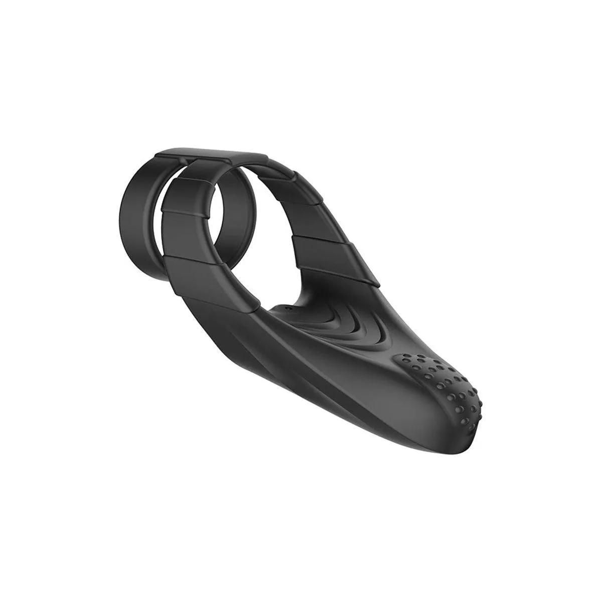 FORTO F-48 Vibrating Perineum Double C-Ring - Black