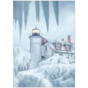 Frozen in Time ~ Beauty of Point Betsie (Pack of 10 Greeting Cards US & CA)