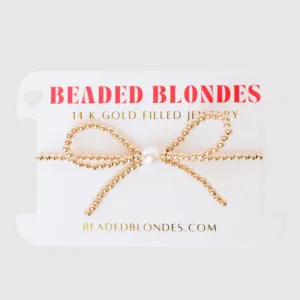 Gold Bow Bracelet - Extended