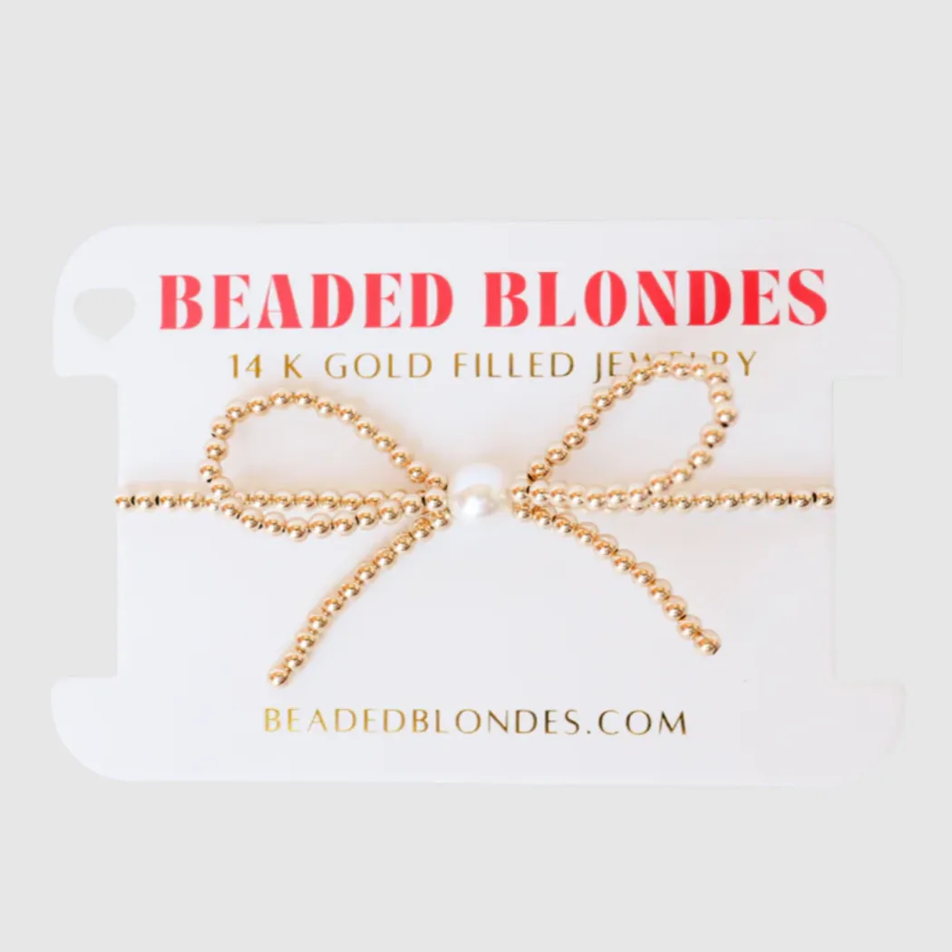 Gold Bow Bracelet - Extended