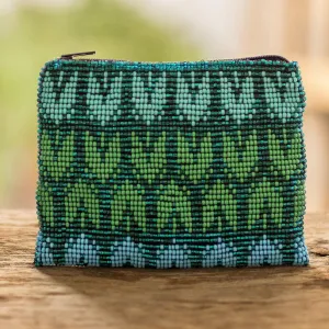 Hand-Beaded Coin Purse from Guatemala - Panabaj Glam | NOVICA