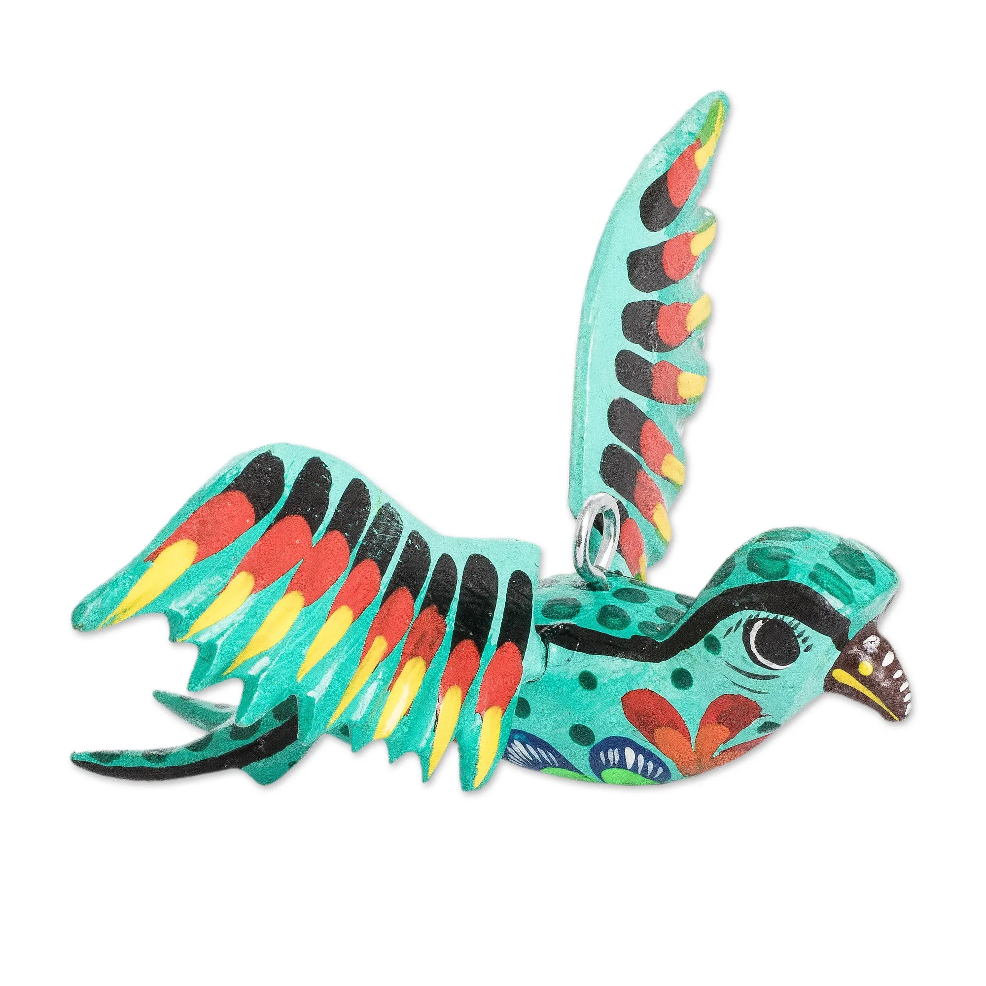 Hand-Painted Tropical Bird Wooden Ornament from Guatemala - Beloved Bird | NOVICA