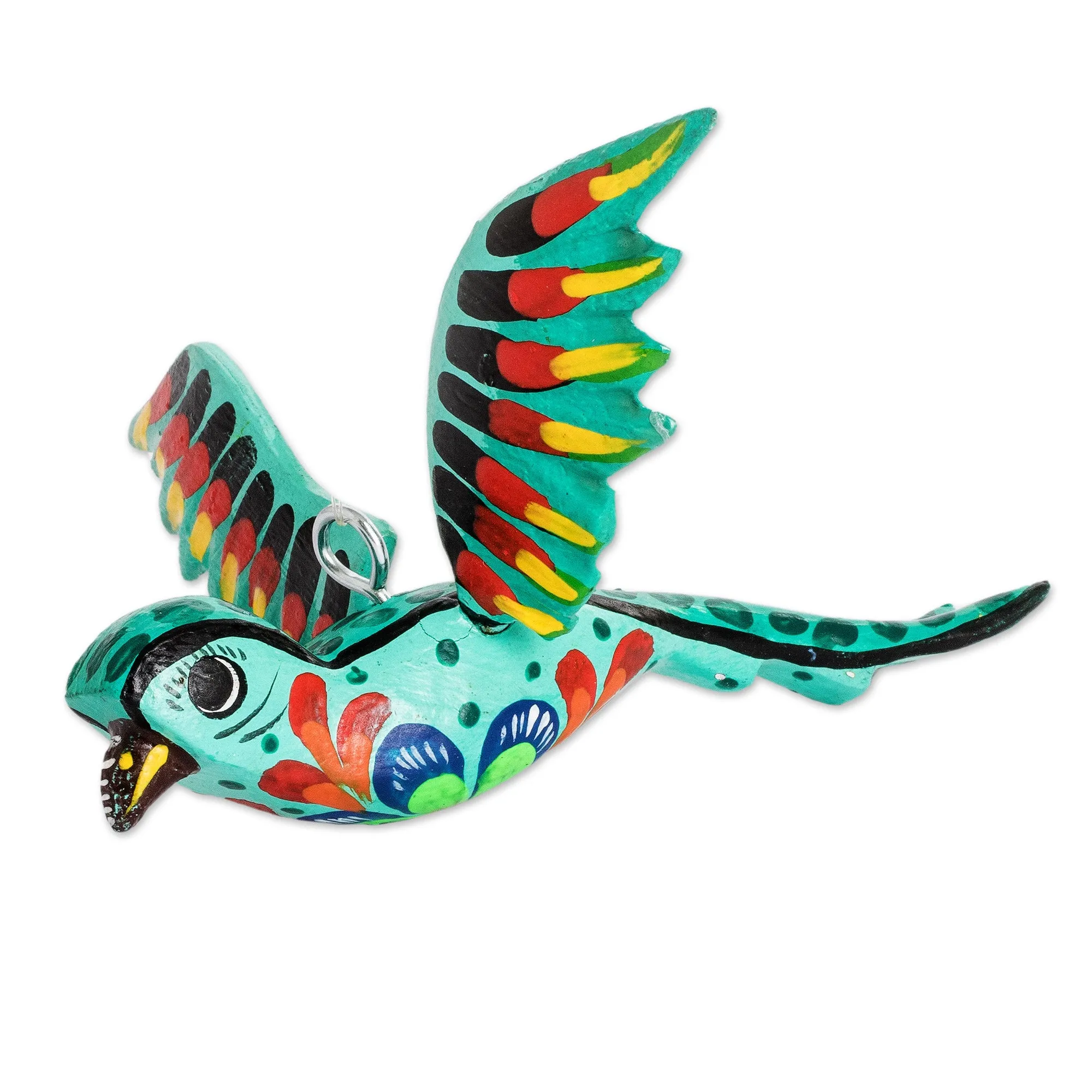 Hand-Painted Tropical Bird Wooden Ornament from Guatemala - Beloved Bird | NOVICA