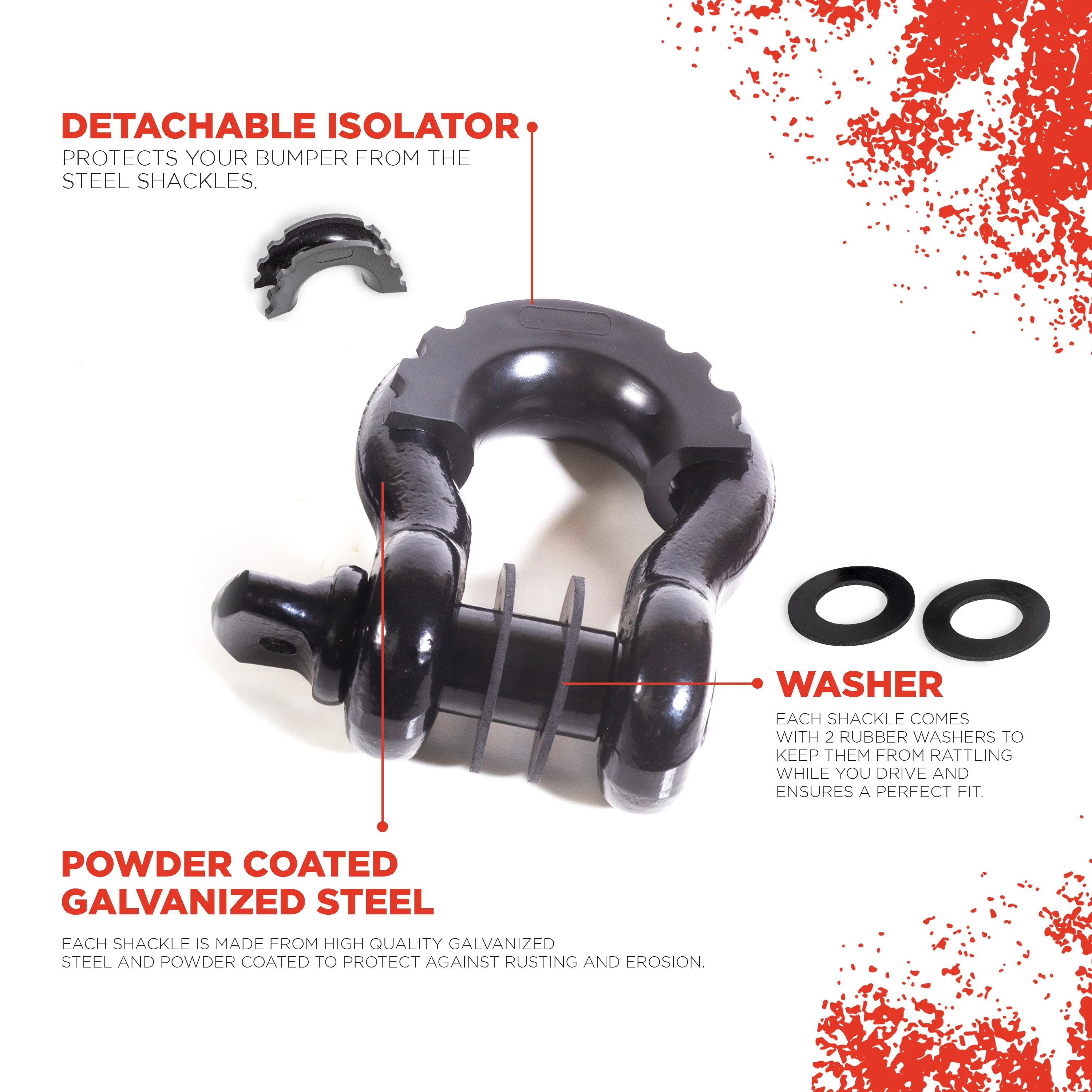 Hold Fast D Ring Shackle Set