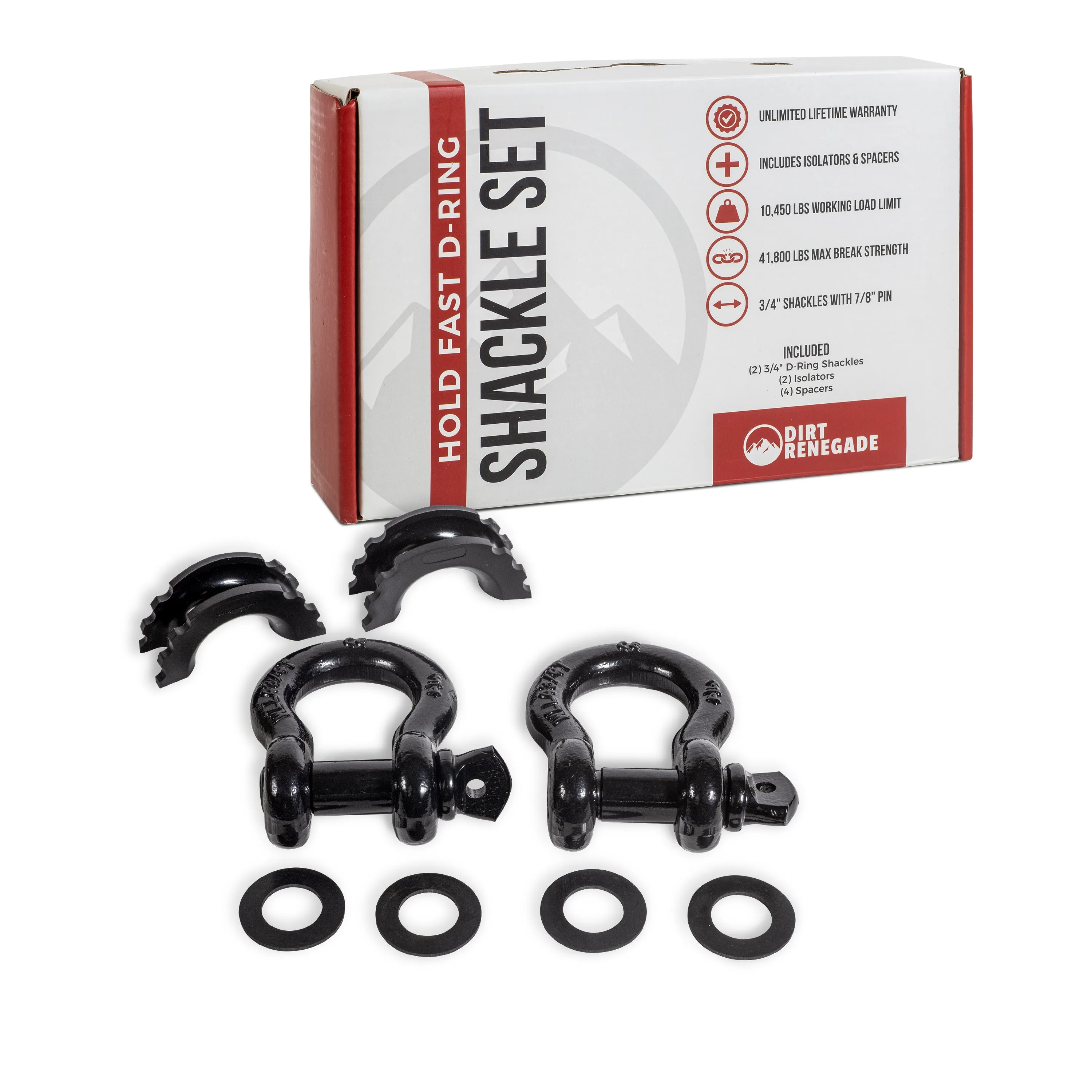 Hold Fast D Ring Shackle Set