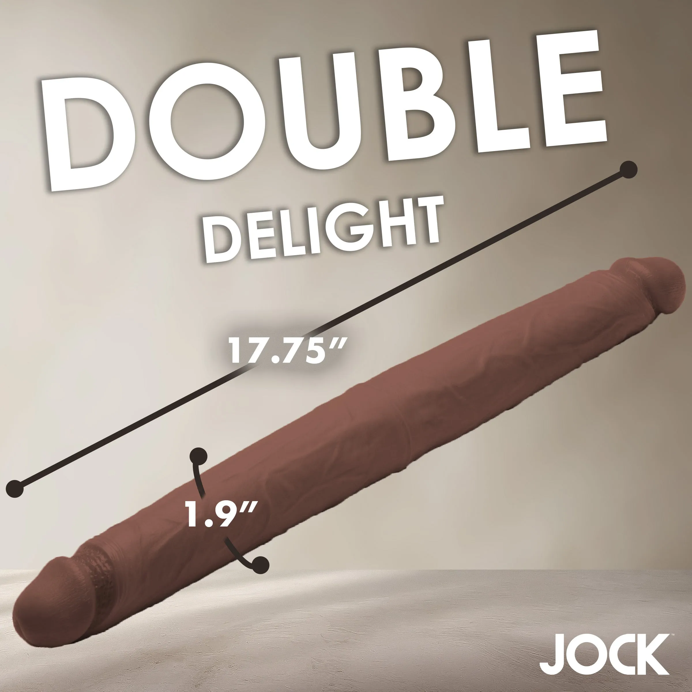 JOCK Real Skin 17.75" Double Dildo