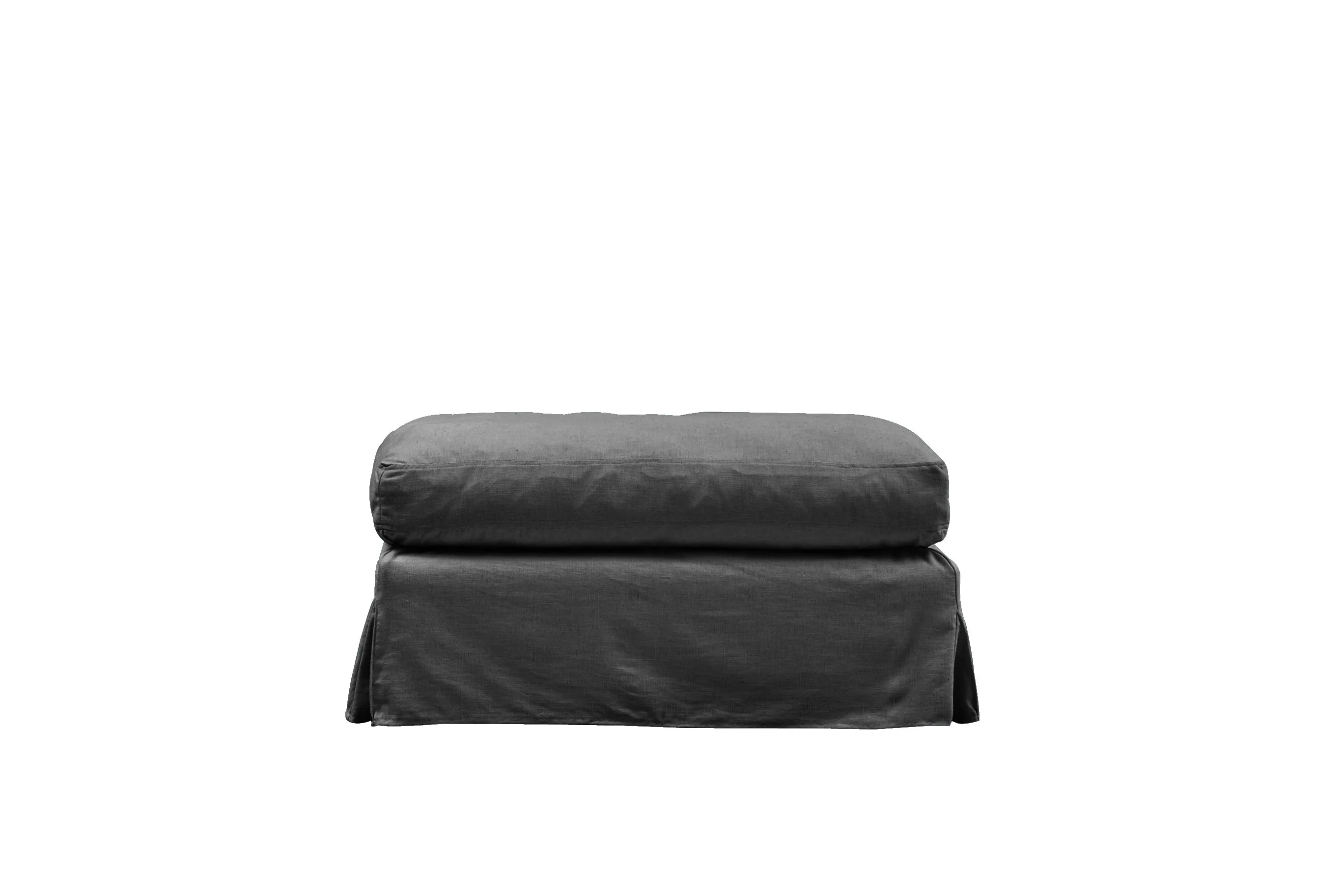 Kate | Bench Footstool Extra Loose Cover | Capri Dark Grey