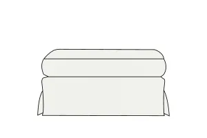 Kate | Bench Footstool Extra Loose Cover | Capri Linen